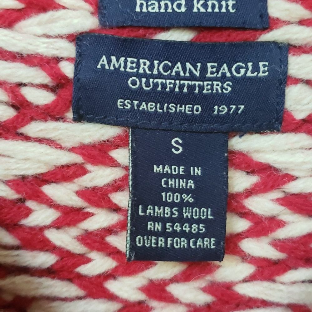 American Eagle Outfitters Sweater Womens S Alpine Handknit Lambswool Chunky View 2